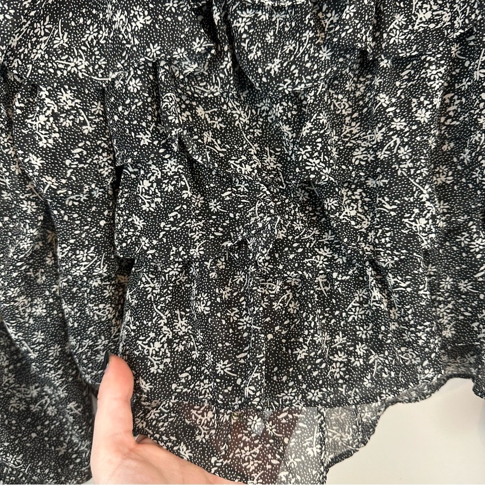 Astr The Label | Fairfield Long Sleeve Square Neck Floral Top Black Size XL - Picture 5 of 7